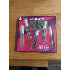 L.A. COLORS All Is Bright 5pc Glossy Lip Set Lips Be Glossy